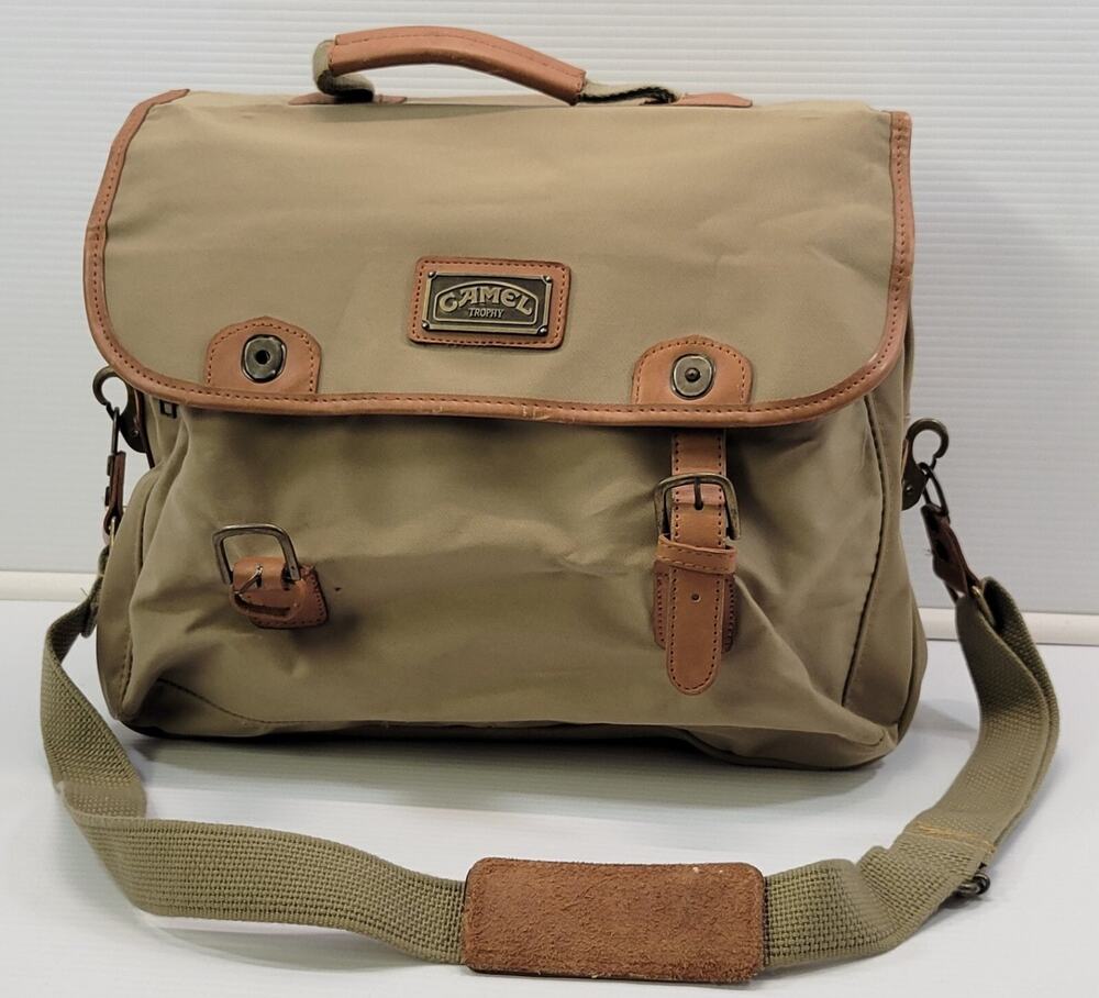 K) Rare Vintage Camel Trophy Adventure Canvas Messenger Postman Bag